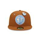 59FIFTY NBA Hot Cocoa ブルックリン・ネッツ ブラウン ブルーアンダーバイザー - 13506419-700 | NEW ERA ニューエラ公式オンラインストア