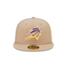 59FIFTY NBA Team Neon フェニックス・サンズ ベージュ パープルアンダーバイザー - 13512107-700 | NEW ERA ニューエラ公式オンラインストア