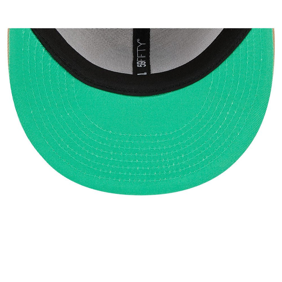 59FIFTY NBA Team Neon ミルウォーキー・バックス ベージュ グリーンアンダーバイザー - 13512109-700 | NEW ERA ニューエラ公式オンラインストア