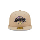 59FIFTY NBA Team Neon ロサンゼルス・レイカーズ ベージュ パープルアンダーバイザー - 13512112-700 | NEW ERA ニューエラ公式オンラインストア