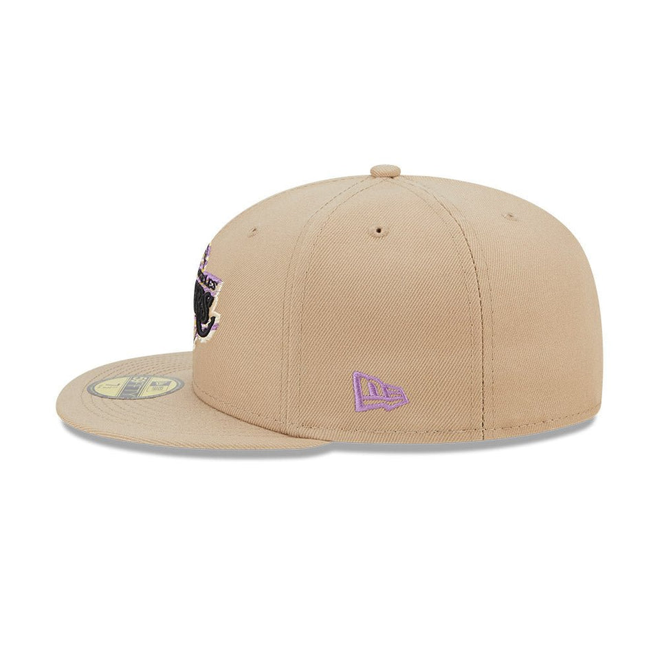 59FIFTY NBA Team Neon ロサンゼルス・レイカーズ ベージュ パープルアンダーバイザー - 13512112-700 | NEW ERA ニューエラ公式オンラインストア