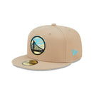 59FIFTY NBA Team Neon ゴールデンステイト・ウォリアーズ ベージュ ブルーアンダーバイザー - 13512113-700 | NEW ERA ニューエラ公式オンラインストア