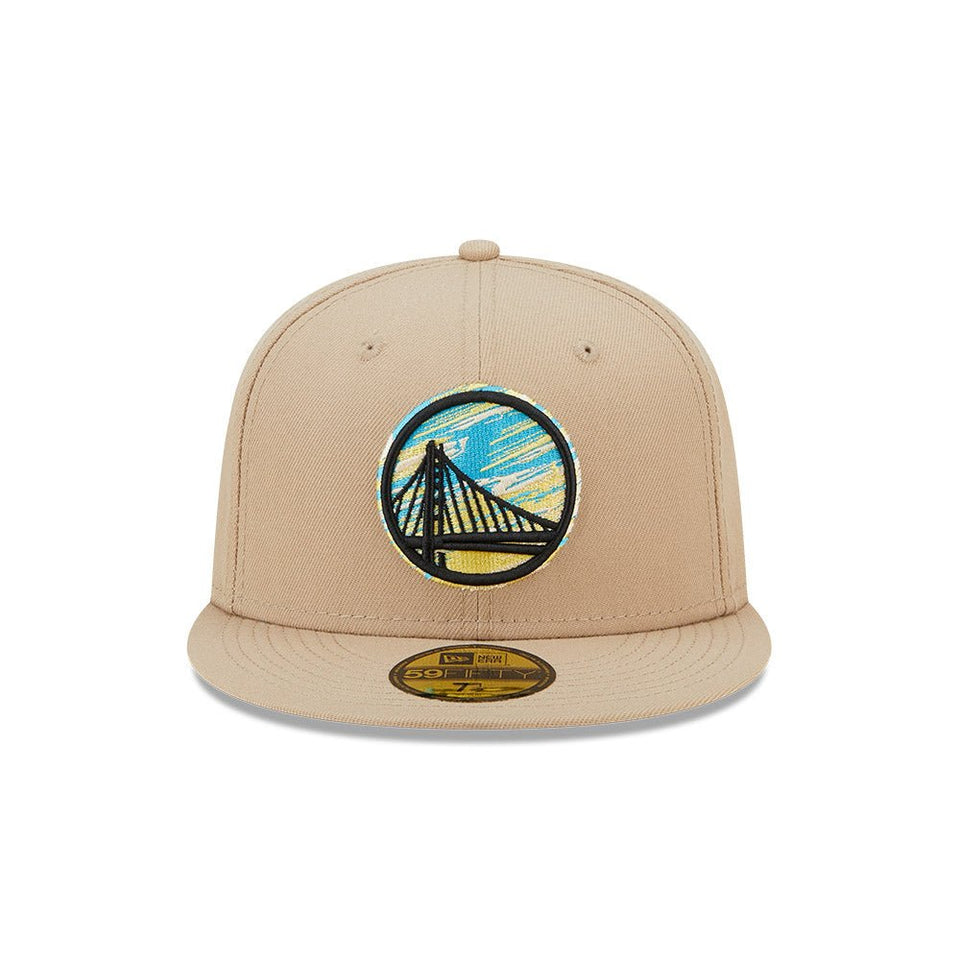 59FIFTY NBA Team Neon ゴールデンステイト・ウォリアーズ ベージュ ブルーアンダーバイザー - 13512113-700 | NEW ERA ニューエラ公式オンラインストア