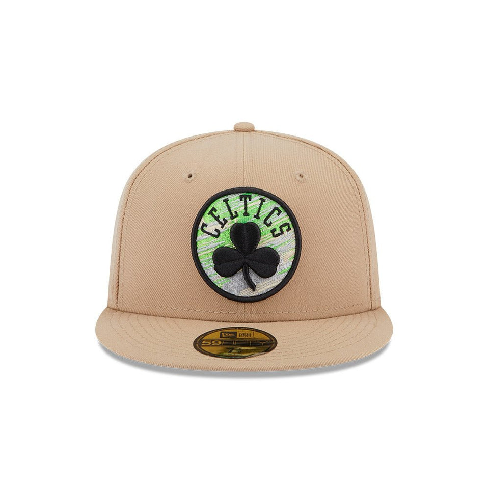 59FIFTY NBA Team Neon ボストン・セルティックス ベージュ グリーンアンダーバイザー - 13512116-700 | NEW ERA ニューエラ公式オンラインストア
