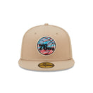 59FIFTY NBA Team Neon フィラデルフィア・76ers ベージュ レッドアンダーバイザー - 13512108-700 | NEW ERA ニューエラ公式オンラインストア