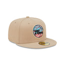 59FIFTY NBA Team Neon フィラデルフィア・76ers ベージュ レッドアンダーバイザー - 13512108-700 | NEW ERA ニューエラ公式オンラインストア