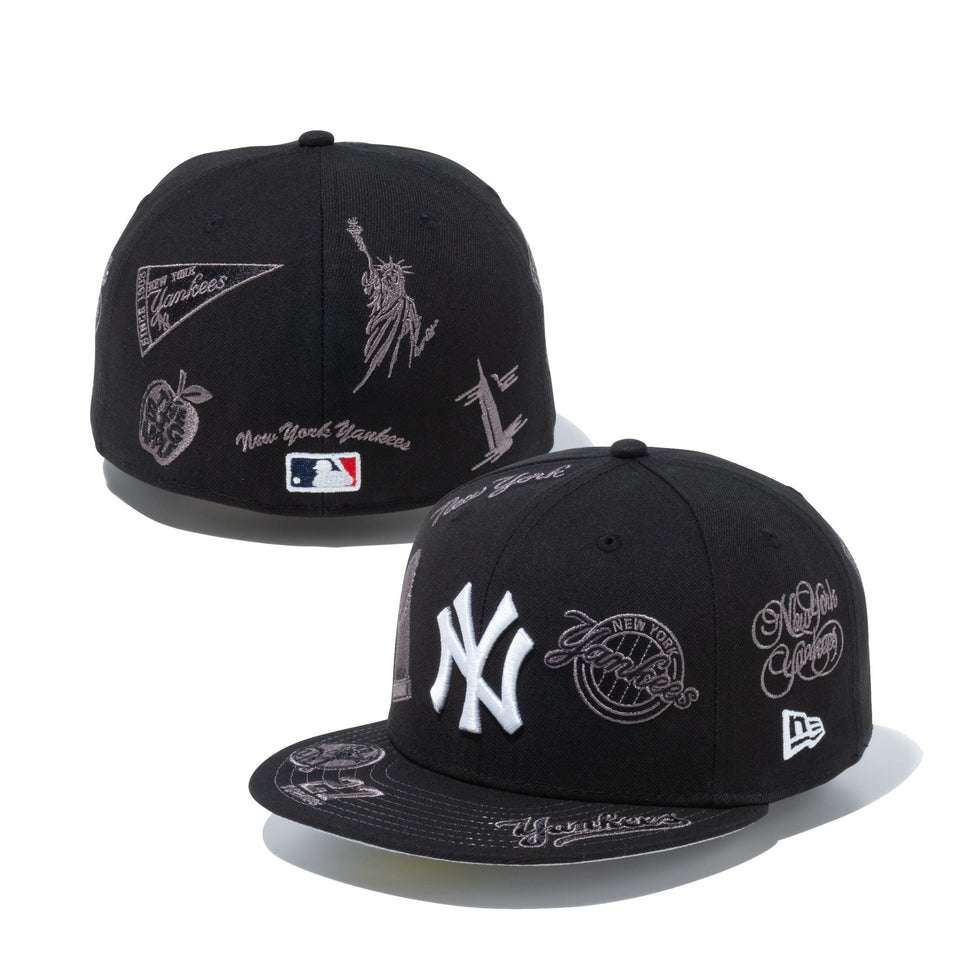 59FIFTY New York Yankees Allover ニューヨーク・ヤンキース ブラック