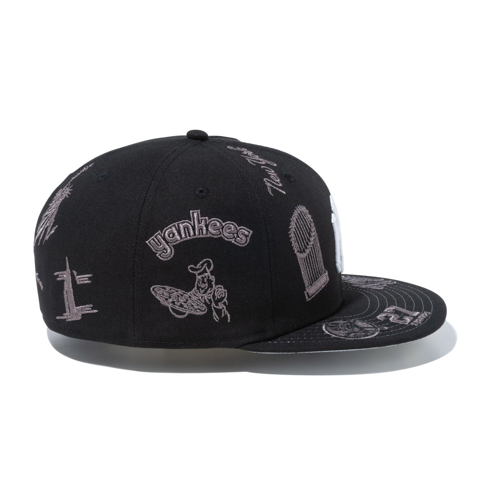 59FIFTY New York Yankees Allover ニューヨーク・ヤンキース ブラック 