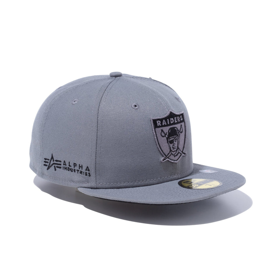 59FIFTY NFL x Alpha Industries ラスベガス・レイダース グレー - 13276116-700 | NEW ERA ニューエラ公式オンラインストア