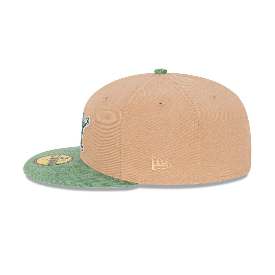 59FIFTY Oasis Corduroy ピッツバーグ・パイレーツ ベージュ グリーンコーデュロイバイザー - 13821975-700 | NEW ERA ニューエラ公式オンラインストア