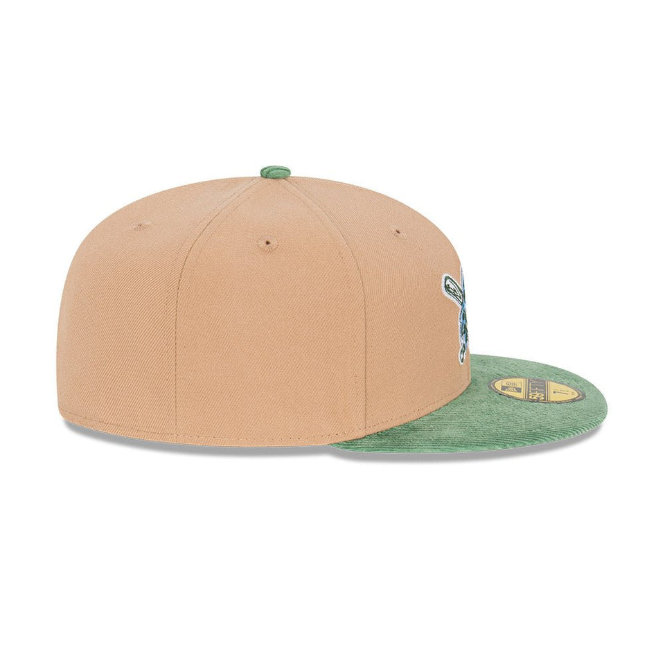 59FIFTY Oasis Corduroy ピッツバーグ・パイレーツ ベージュ グリーンコーデュロイバイザー - 13821975-700 | NEW ERA ニューエラ公式オンラインストア