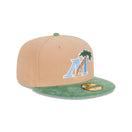 59FIFTY Oasis Corduroy フォートマイヤーズ・マイティマッスルズ ベージュ グリーンコーデュロイバイザー - 13821978-700 | NEW ERA ニューエラ公式オンラインストア