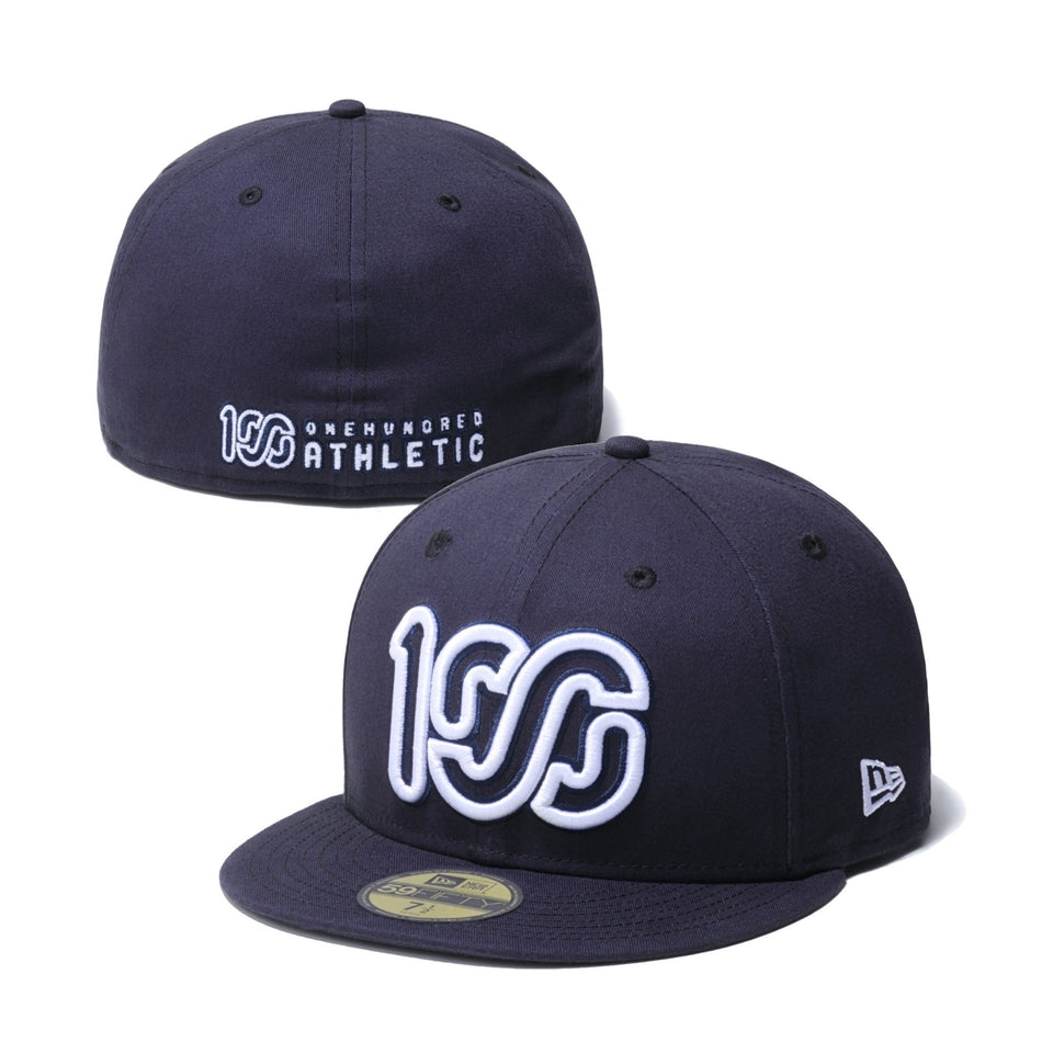 59FIFTY ONEHUNDRED ATHLETIC 100 ロゴ ネイビー × ホワイト - 70593594-700 | NEW ERA ニューエラ公式オンラインストア