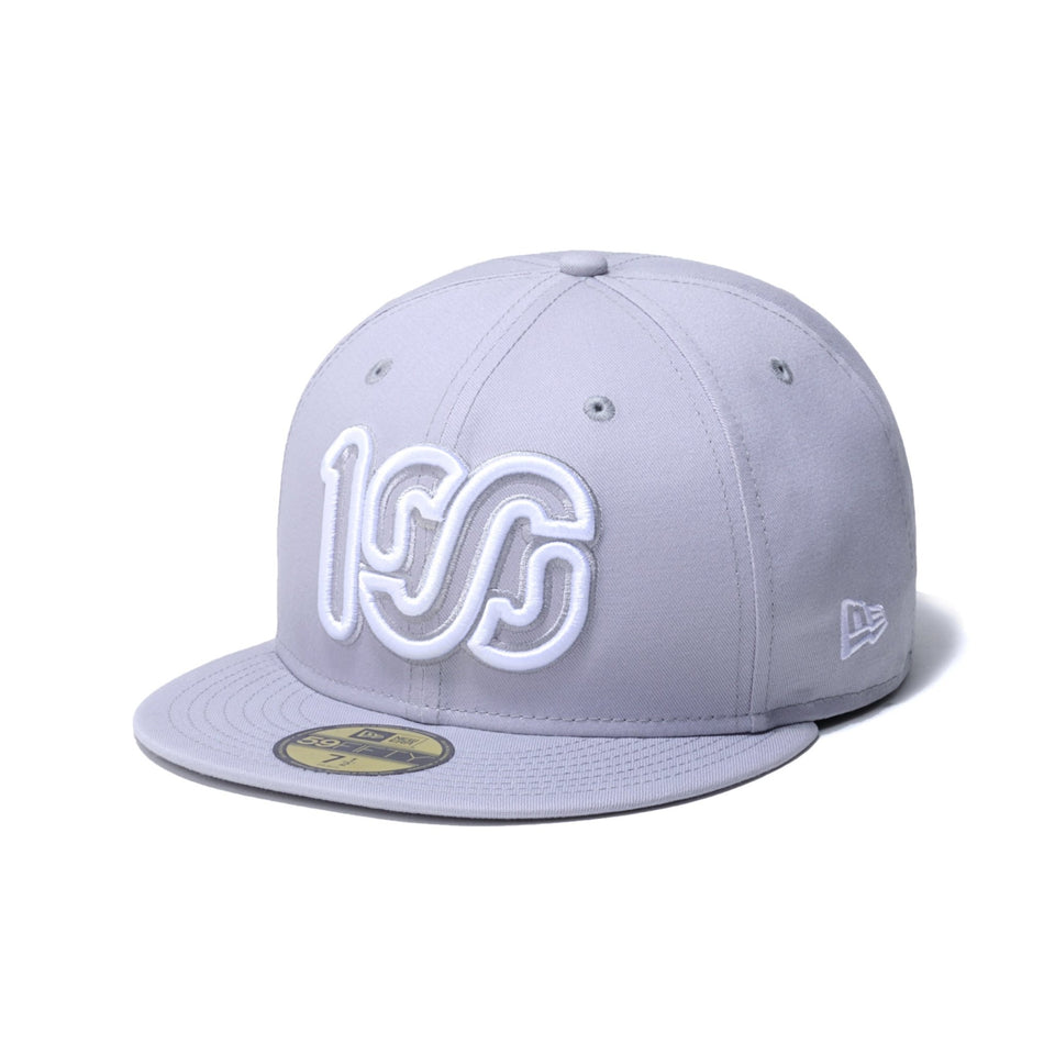 59FIFTY ONEHUNDRED ATHLETIC 100 ロゴ グレー × ホワイト - 70593595-700 | NEW ERA ニューエラ公式オンラインストア