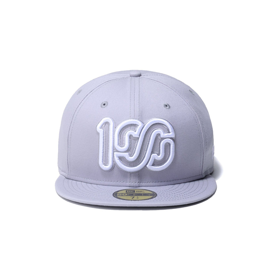59FIFTY ONEHUNDRED ATHLETIC 100 ロゴ グレー × ホワイト - 70593595-700 | NEW ERA ニューエラ公式オンラインストア