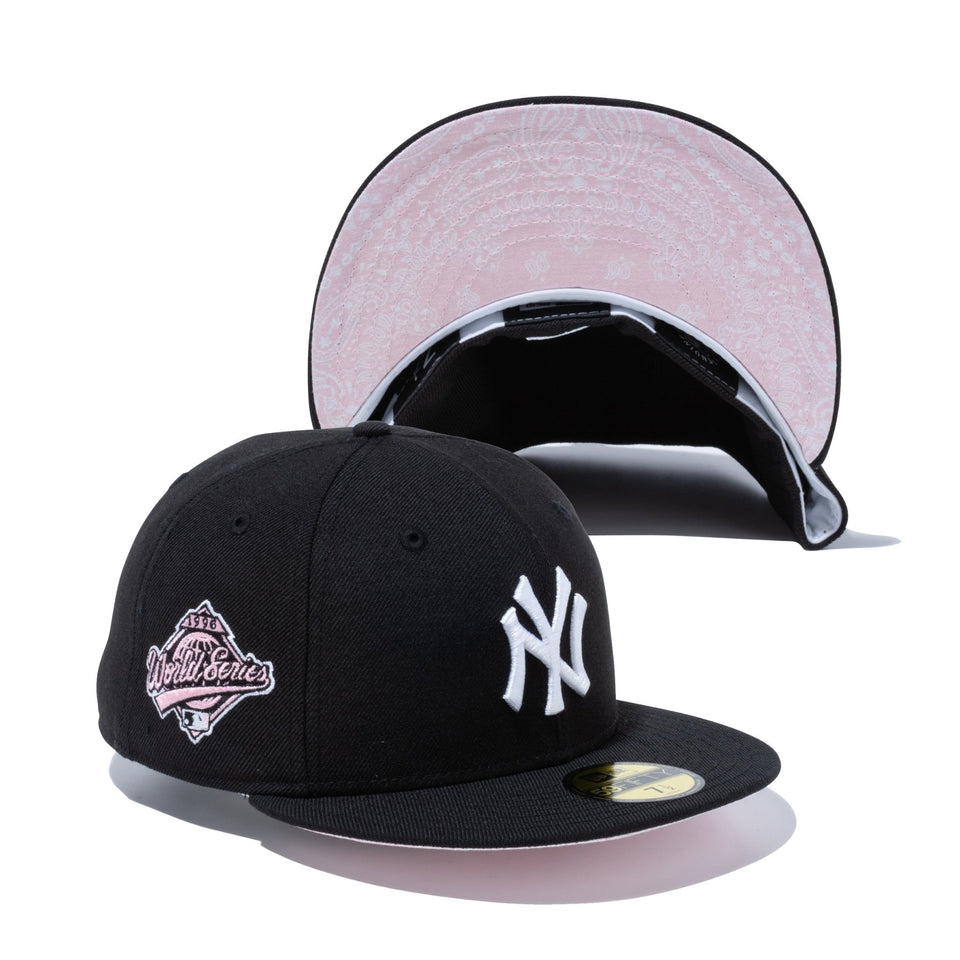 59FIFTY Paisley Under Visor ニューヨーク・ヤンキース ブラック ピンクアンダーバイザー - 12740335-700 | NEW ERA ニューエラ公式オンラインストア