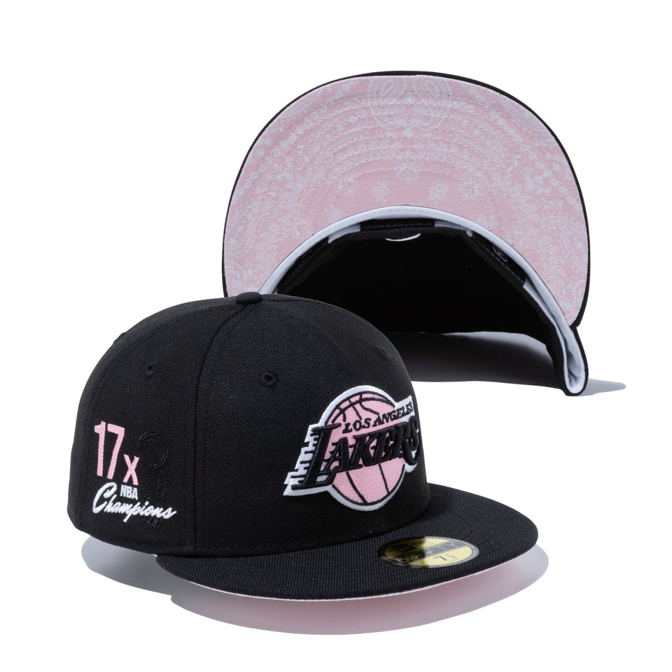 59FIFTY Paisley Under Visor ロサンゼルス・レイカーズ ブラック ピンクアンダーバイザー - 12740338-700 | NEW ERA ニューエラ公式オンラインストア