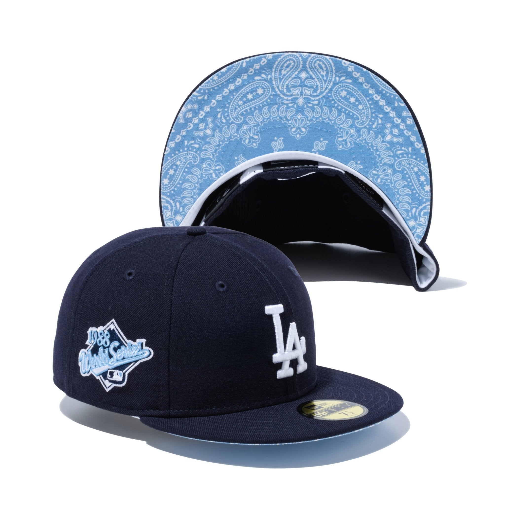 59FIFTY Paisley Under Visor ロサンゼルス・ドジャース ネイビー ブルーアンダーバイザー