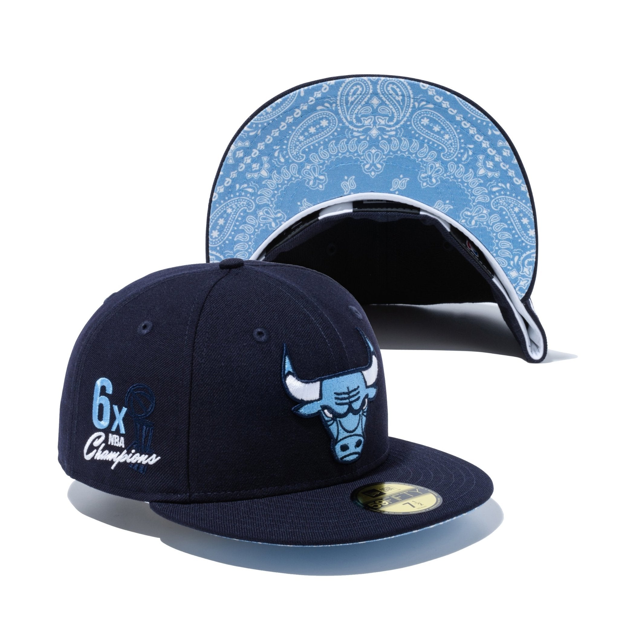 59FIFTY Paisley Under Visor シカゴ・ブルズ ネイビー ブルーアンダー