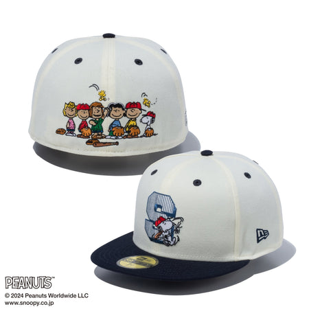 激レア/廃番【ニューエラ×パーリーゲイツ×スヌーピー】限定コラボ キャップ白×紺 NEW ERA 【クーポン利用で10%OFF】9月20,21日限定！ニューエラ