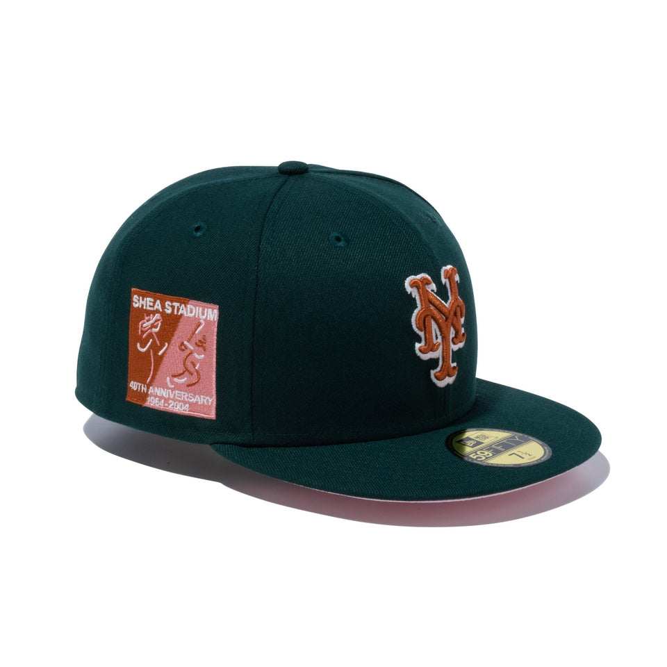 59FIFTY Pink Under Visor ニューヨーク・メッツ ダークグリーン ピンクアンダーバイザー - 14334344-700 | NEW ERA ニューエラ公式オンラインストア