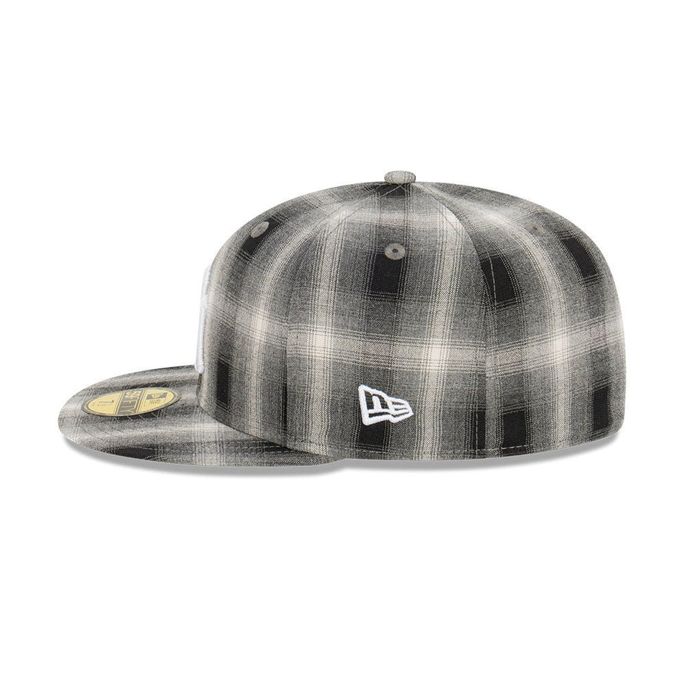 59FIFTY Plaid ニューヨーク・ヤンキース ブラックチェック グレーアンダーバイザー - 13518086-700 | NEW ERA ニューエラ公式オンラインストア