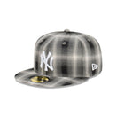 59FIFTY Plaid ニューヨーク・ヤンキース ブラックチェック グレーアンダーバイザー - 13518086-700 | NEW ERA ニューエラ公式オンラインストア