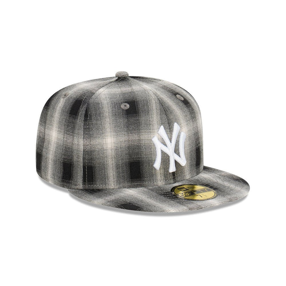 59FIFTY Plaid ニューヨーク・ヤンキース ブラックチェック グレーアンダーバイザー - 13518086-700 | NEW ERA ニューエラ公式オンラインストア