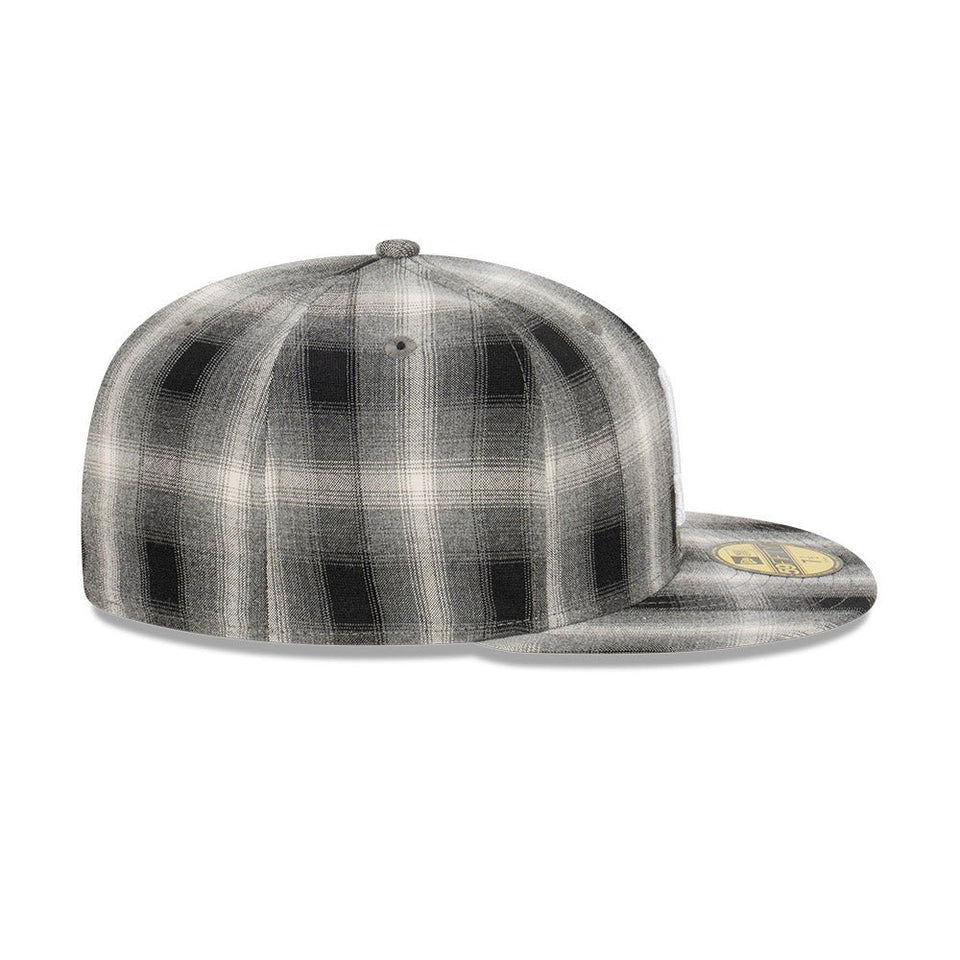 59FIFTY Plaid ロサンゼルス・ドジャース ブラックチェック グレーアンダーバイザー - 13518087-700 | NEW ERA ニューエラ公式オンラインストア