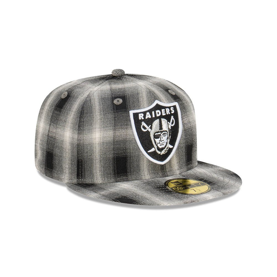 59FIFTY Plaid ラスベガス・レイダース ブラックチェック グレーアンダーバイザー - 13518088-700 | NEW ERA ニューエラ公式オンラインストア