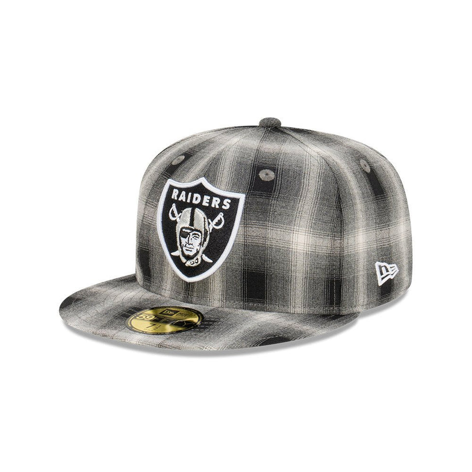 59FIFTY Plaid ラスベガス・レイダース ブラックチェック グレーアンダーバイザー - 13518088-700 | NEW ERA ニューエラ公式オンラインストア