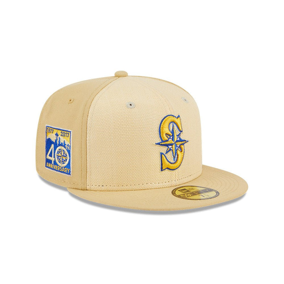 59FIFTY Raffia Front シアトル・マリナーズ ベガスゴールド グレーアンダーバイザー - 13743509-700 | NEW ERA ニューエラ公式オンラインストア