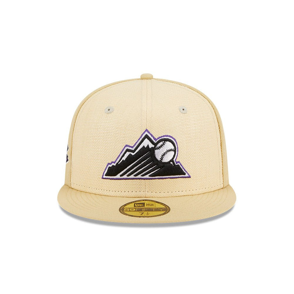 59FIFTY Raffia Front コロラド・ロッキーズ ベガスゴールド グレーアンダーバイザー - 13743515-700 | NEW ERA ニューエラ公式オンラインストア