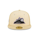 59FIFTY Raffia Front コロラド・ロッキーズ ベガスゴールド グレーアンダーバイザー - 13743515-700 | NEW ERA ニューエラ公式オンラインストア