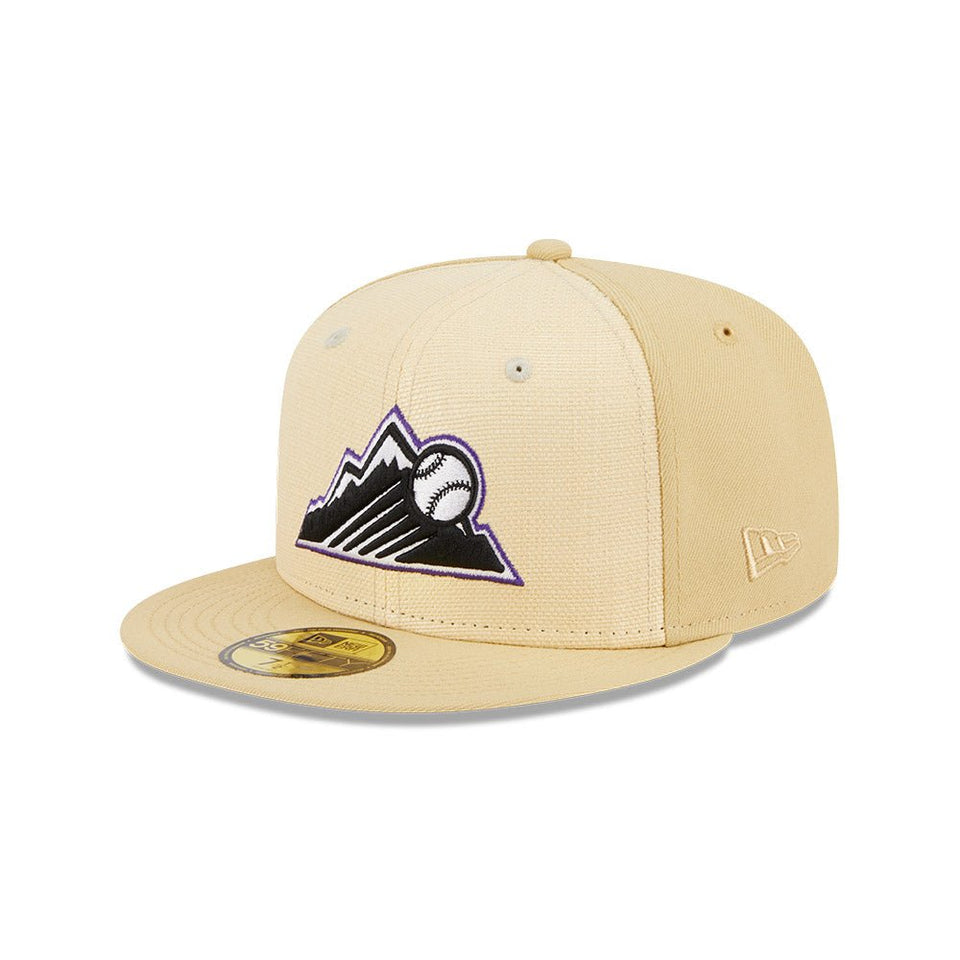 59FIFTY Raffia Front コロラド・ロッキーズ ベガスゴールド グレーアンダーバイザー - 13743515-700 | NEW ERA ニューエラ公式オンラインストア