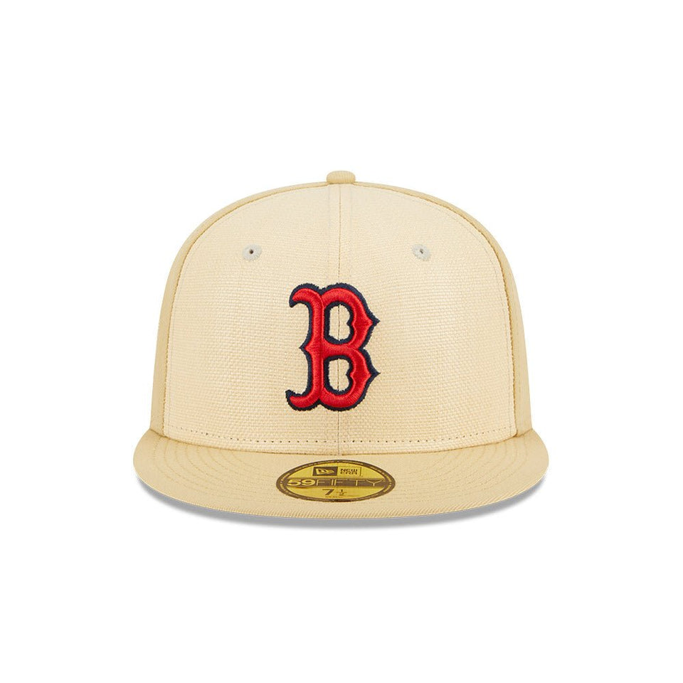59FIFTY Raffia Front ボストン・レッドソックス ベガスゴールド グレーアンダーバイザー - 13743517-700 | NEW ERA ニューエラ公式オンラインストア