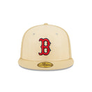 59FIFTY Raffia Front ボストン・レッドソックス ベガスゴールド グレーアンダーバイザー - 13743517-700 | NEW ERA ニューエラ公式オンラインストア