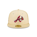 59FIFTY Raffia Front アトランタ・ブレーブス ベガスゴールド グレーアンダーバイザー - 13743518-700 | NEW ERA ニューエラ公式オンラインストア