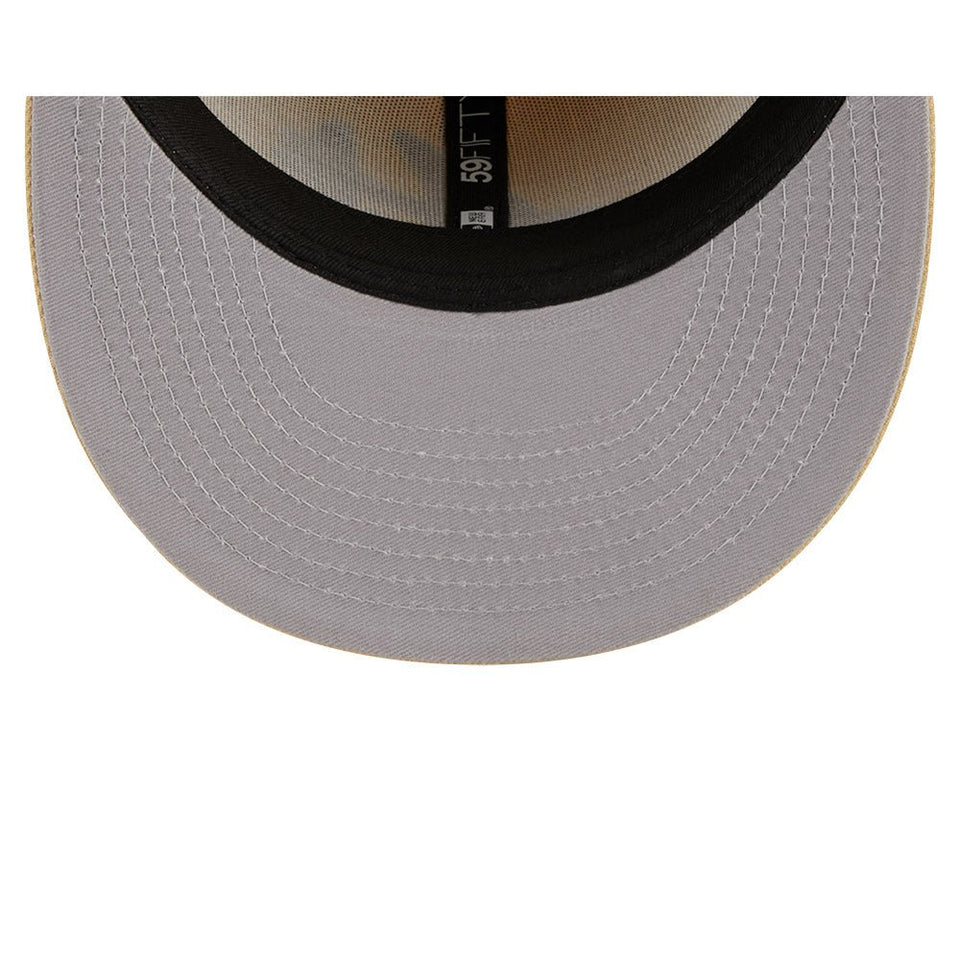 59FIFTY Raffia Front アトランタ・ブレーブス ベガスゴールド グレーアンダーバイザー - 13743518-700 | NEW ERA ニューエラ公式オンラインストア