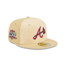 59FIFTY Raffia Front アトランタ・ブレーブス ベガスゴールド グレーアンダーバイザー - 13743518-700 | NEW ERA ニューエラ公式オンラインストア