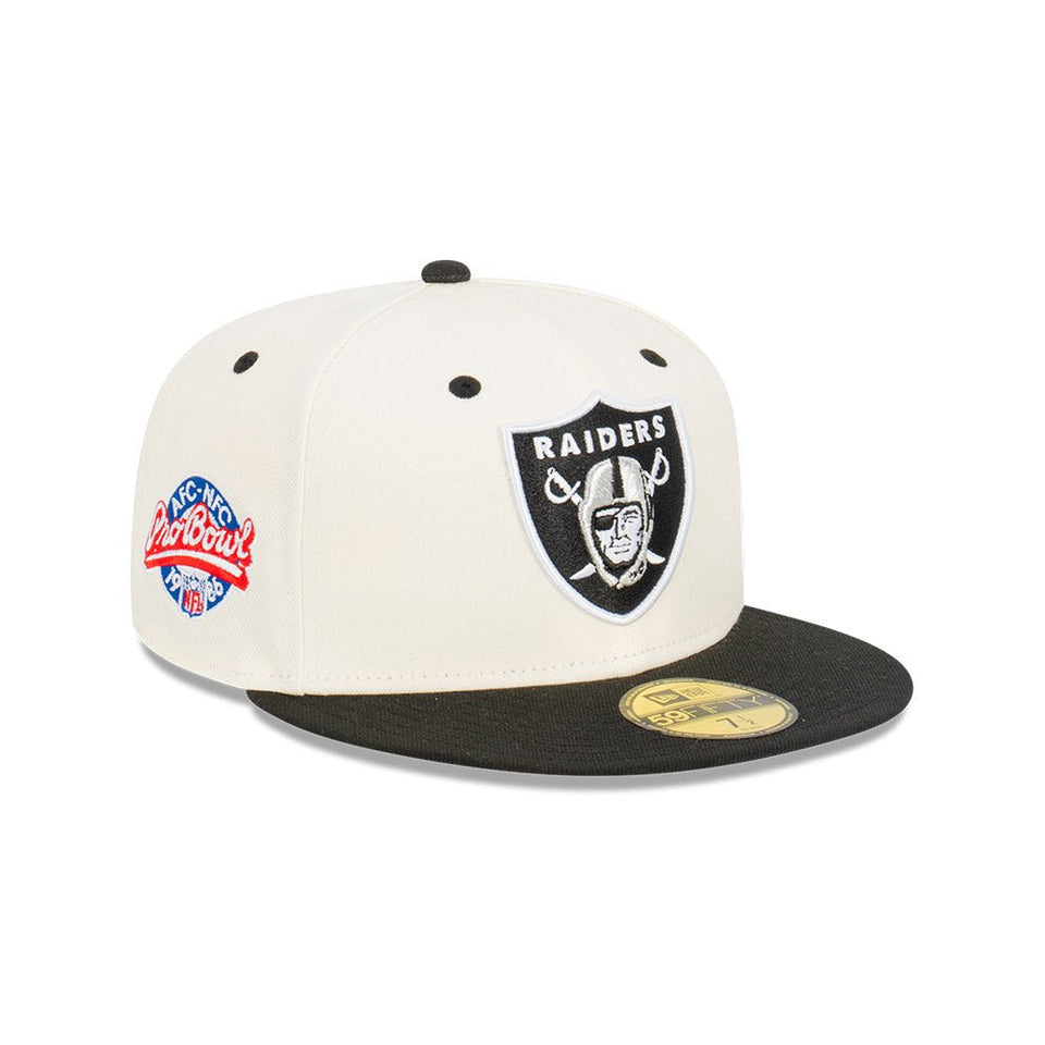 59FIFTY Raiders Pro Bowl Pack ラスベガス・レイダース クロームホワイト ブラックバイザー - 13518073-700 | NEW ERA ニューエラ公式オンラインストア