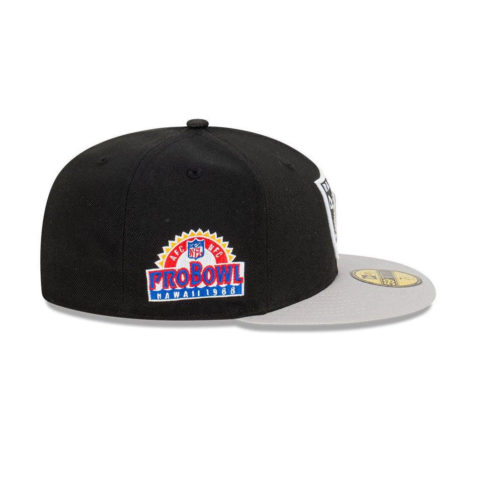 59FIFTY Raiders Pro Bowl Pack ラスベガス・レイダース ブラック グレーバイザー - 13518075-700 | NEW ERA ニューエラ公式オンラインストア