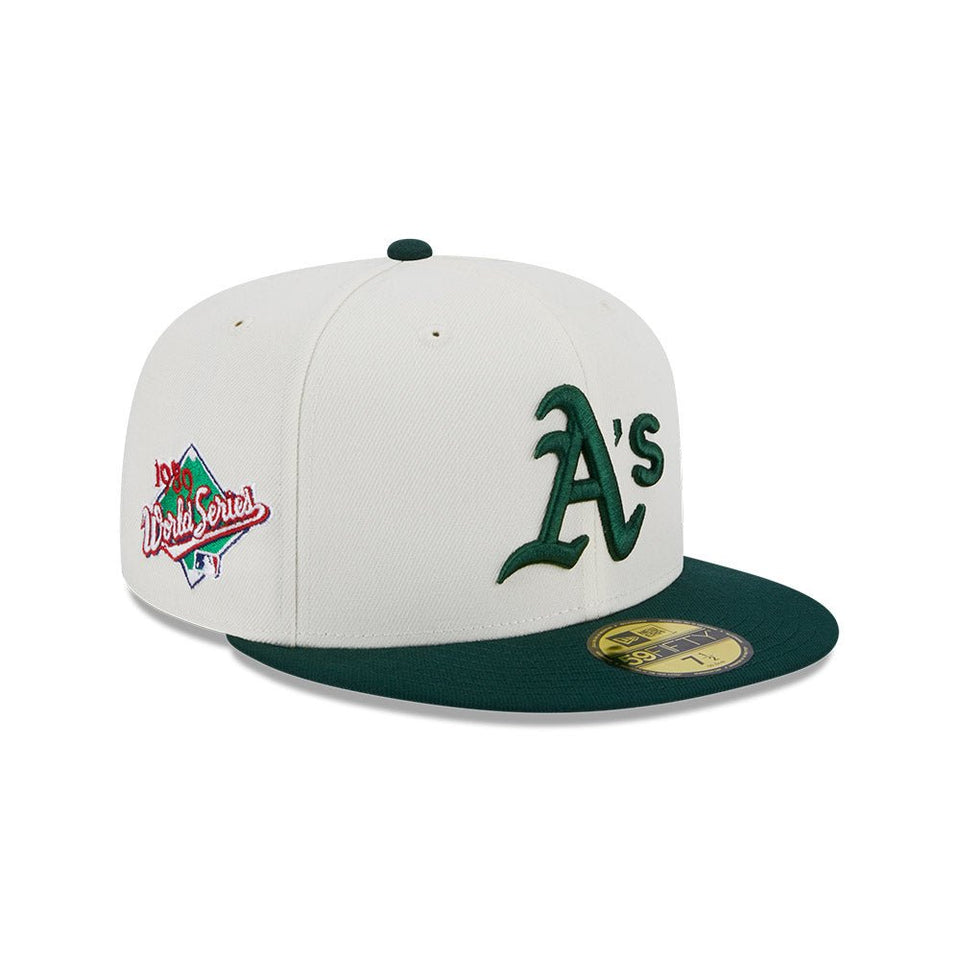 ニューエラ 59FIFTY アスレチックス キャップ 緑 白 7 1/2