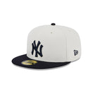 59FIFTY Retro Collection ニューヨーク・ヤンキース クロームホワイト グレーアンダーバイザー - 13497898-700 | NEW ERA ニューエラ公式オンラインストア
