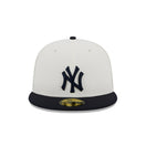 59FIFTY Retro Collection ニューヨーク・ヤンキース クロームホワイト グレーアンダーバイザー - 13497898-700 | NEW ERA ニューエラ公式オンラインストア