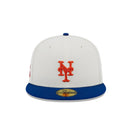 59FIFTY Retro Collection ニューヨーク・メッツ クロームホワイト グレーアンダーバイザー - 13497899-700 | NEW ERA ニューエラ公式オンラインストア