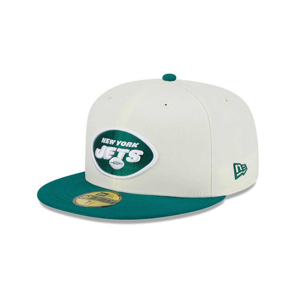 59FIFTY Retro Collection ニューヨーク・ジェッツ クロームホワイト グレーアンダーバイザー - 13497900-700 | NEW ERA ニューエラ公式オンラインストア
