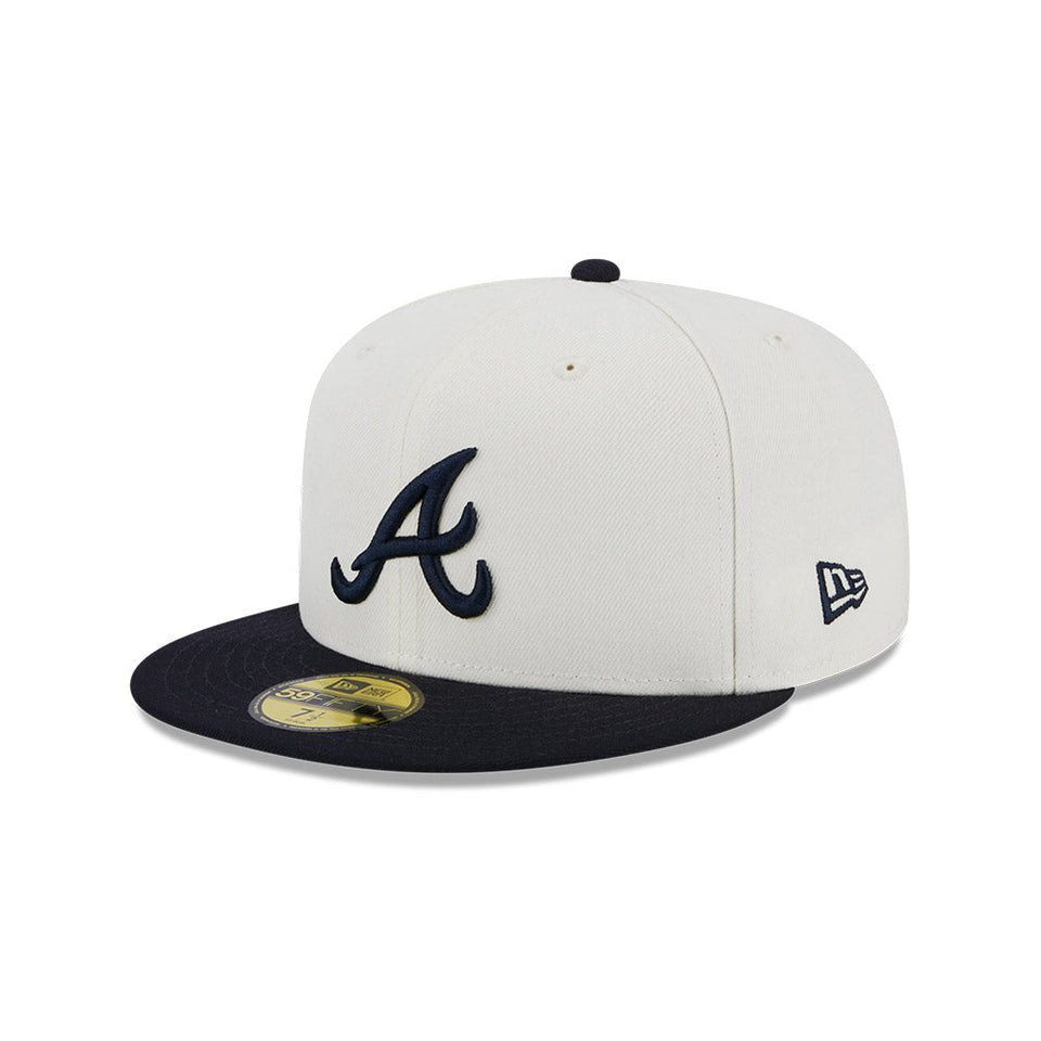 59FIFTY Retro Collection アトランタ・ブレーブス クロームホワイト グレーアンダーバイザー - 13497916-700 | NEW ERA ニューエラ公式オンラインストア