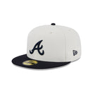 59FIFTY Retro Collection アトランタ・ブレーブス クロームホワイト グレーアンダーバイザー - 13497916-700 | NEW ERA ニューエラ公式オンラインストア