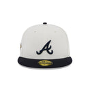 59FIFTY Retro Collection アトランタ・ブレーブス クロームホワイト グレーアンダーバイザー - 13497916-700 | NEW ERA ニューエラ公式オンラインストア